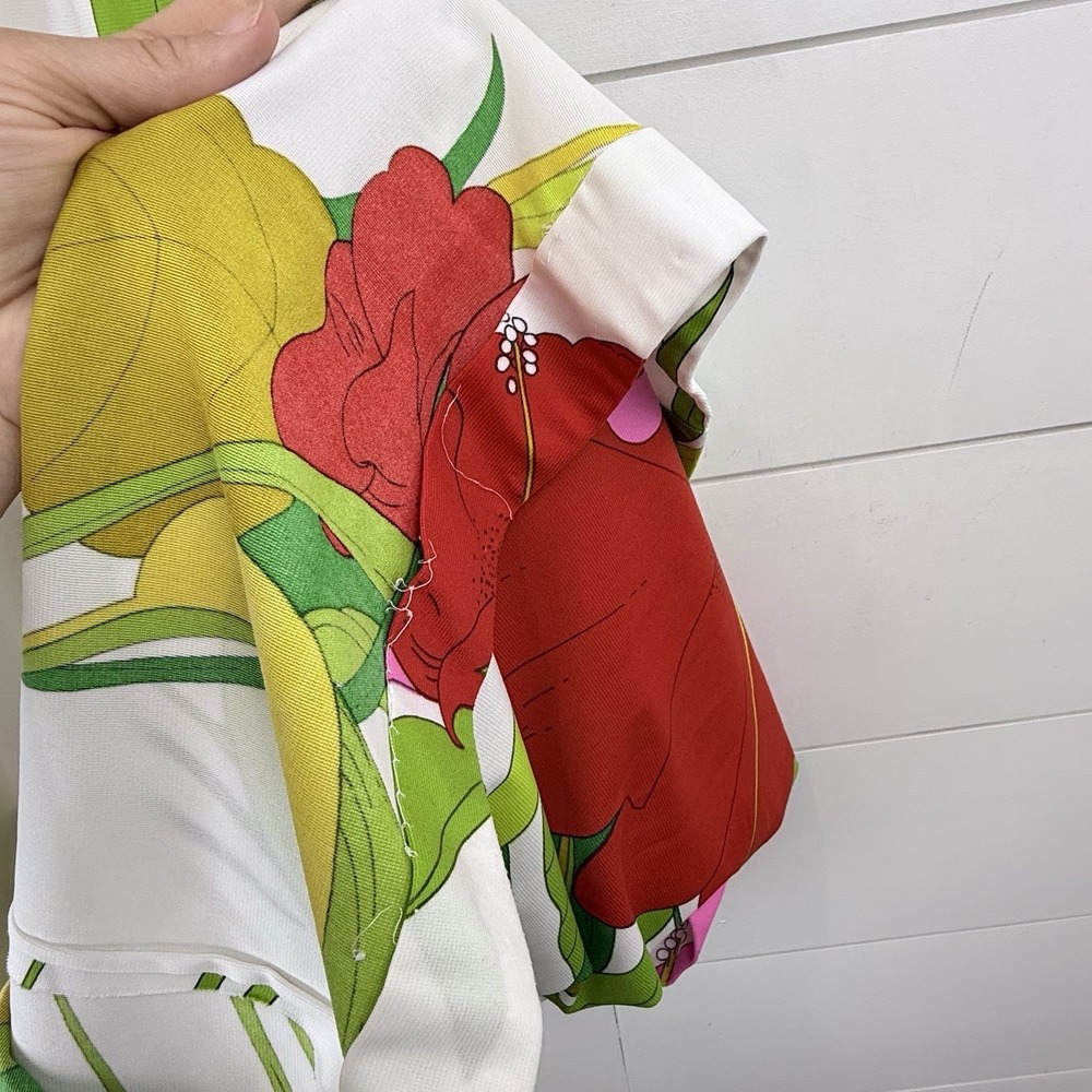 VINTAGE‎ 70s Malama Sophisticates Hawaii Maxi Dress M Hibiscus Smocked Tropical - Picture 9 of 16